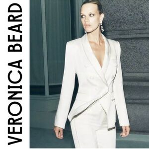 NEW Veronica Beard Jagger Dickey Jacket Blazer Winter White